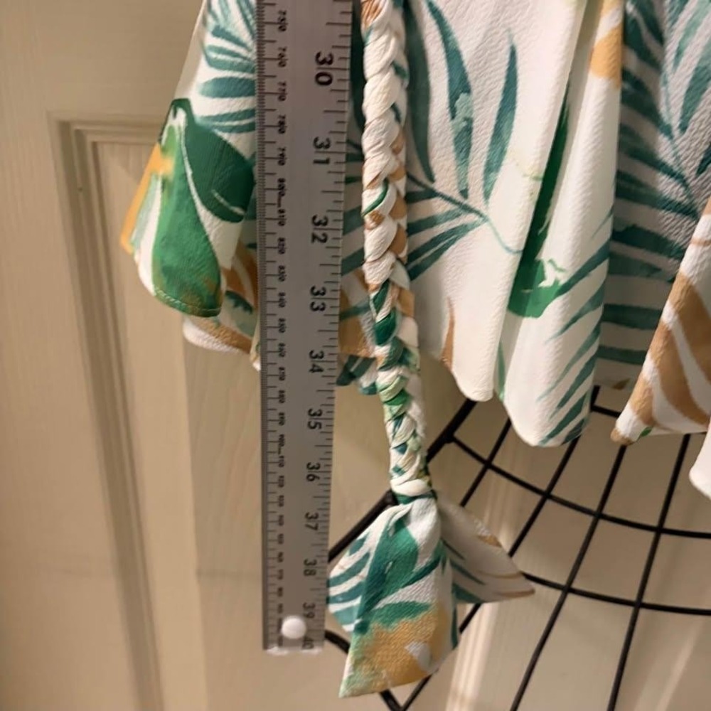 NWT Gianni Bini Small Tropical Print Belted Mini Dress Long Sleeve Women's - Picture 10 of 11